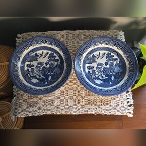 Blue and White Porcelain Dinner Plates